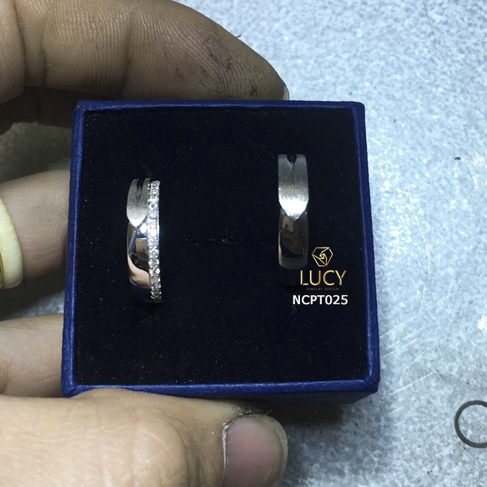 NCPT025 Nhẫn cưới bạch kim cao cấp Platinum 90% PT900 - Lucy Jewelry