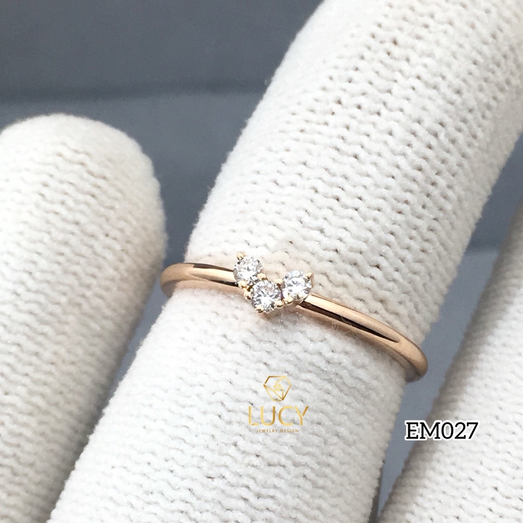 EM027 Nhẫn vàng hình trái tim thiết kế, nhẫn cầu hôn, nhẫn đính hôn - Lucy Jewelry