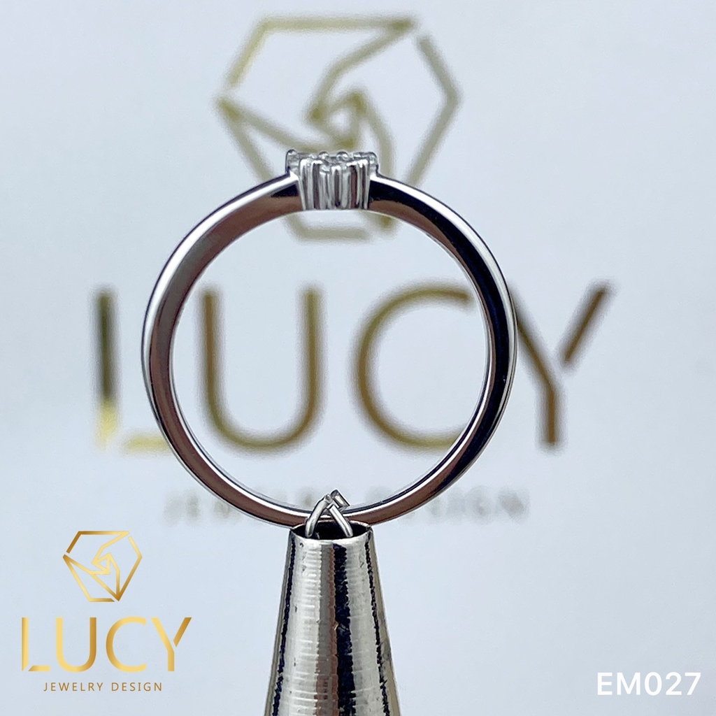 EM027 Nhẫn vàng hình trái tim thiết kế, nhẫn cầu hôn, nhẫn đính hôn - Lucy Jewelry