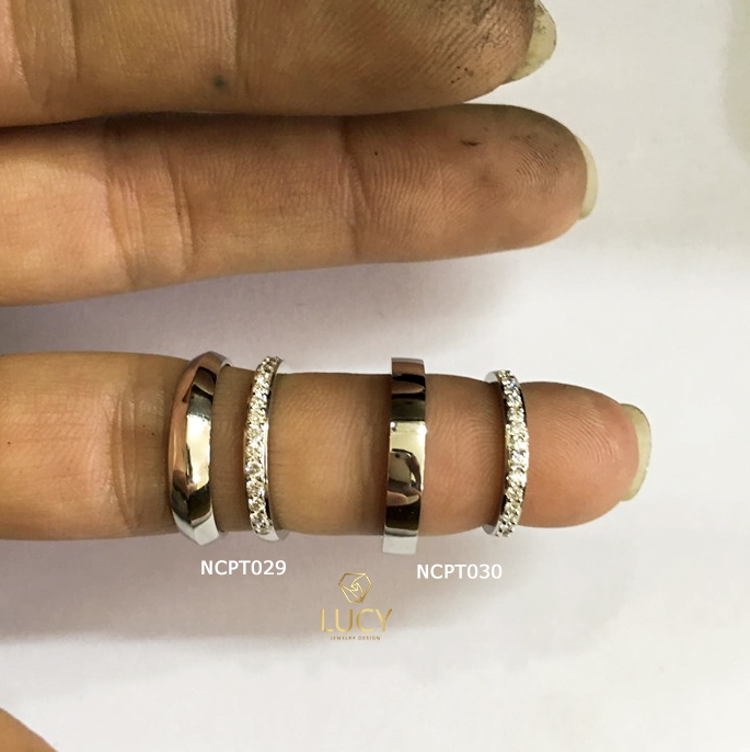 NCPT029 Nhẫn cưới bạch kim cao cấp Platinum 90% PT900 - Lucy Jewelry