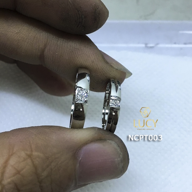 NCPT003 Nhẫn cưới bạch kim cao cấp Platinum 90% PT900 - Lucy Jewelry