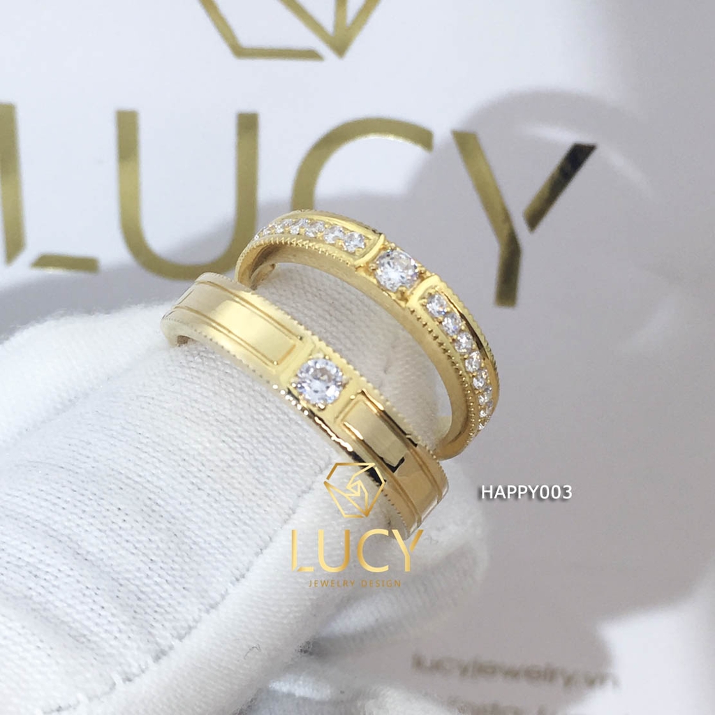 HAPPY003 Nhẫn cưới thiết kế - Lucy Jewelry