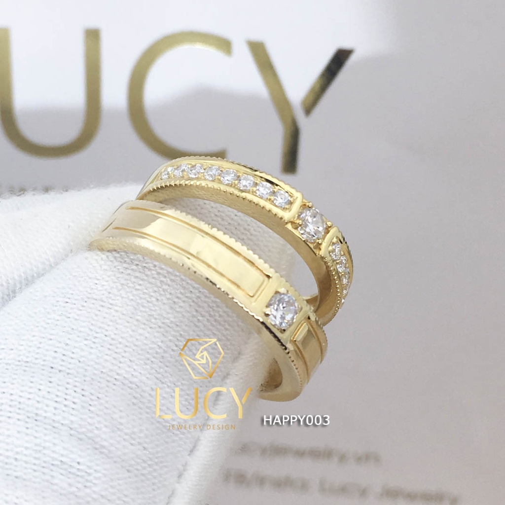 HAPPY003 Nhẫn cưới thiết kế - Lucy Jewelry