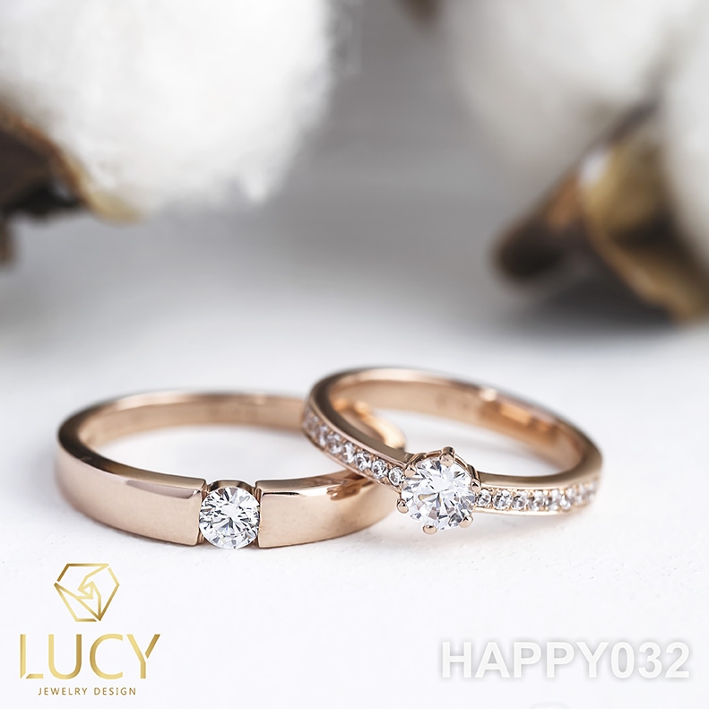 HAPPY032 Nhẫn cưới thiết kế - Lucy Jewelry