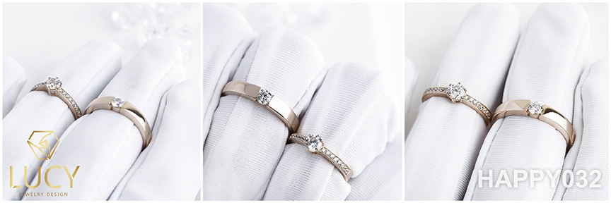 HAPPY032 Nhẫn cưới thiết kế - Lucy Jewelry