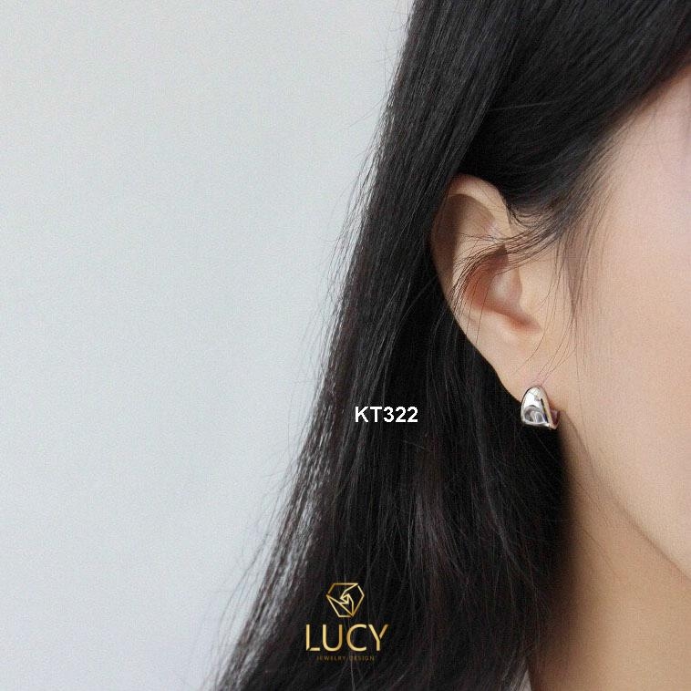 KT322 khuyên tại bạc ý xi vàng trắng