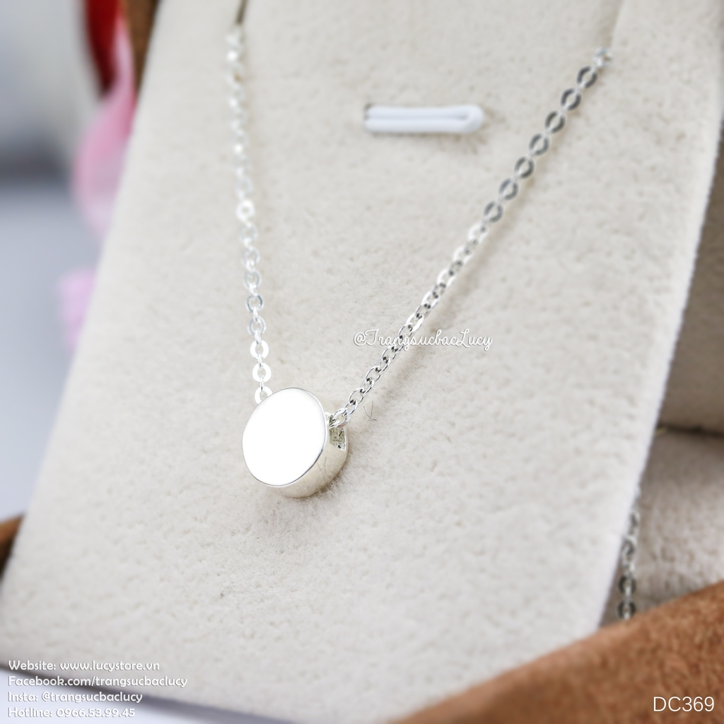 Dây chuyền mặt bạc tròn - DC369