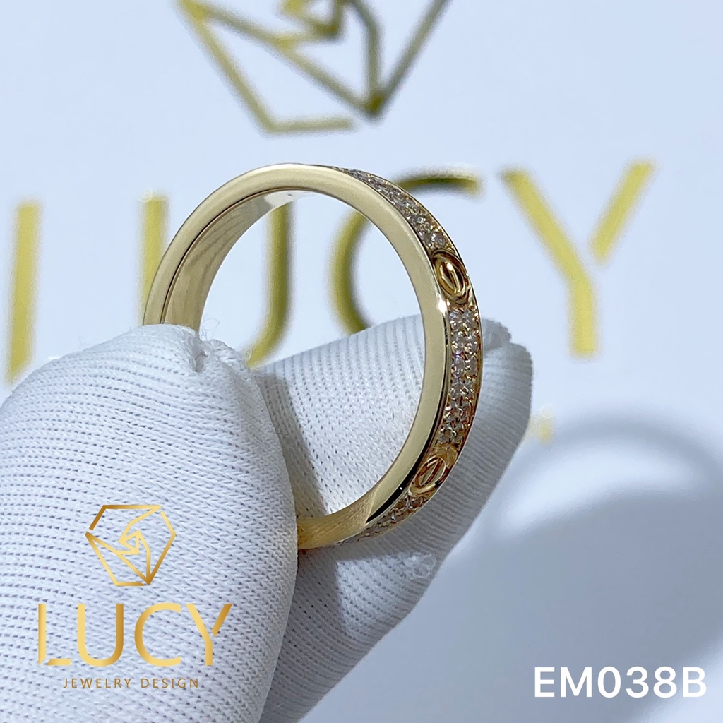 EM038B Nhẫn C.A.R.TI.ER mini full 2 hàng đá , nhẫn vàng, nhẫn thiết kế - Lucy Jewelry