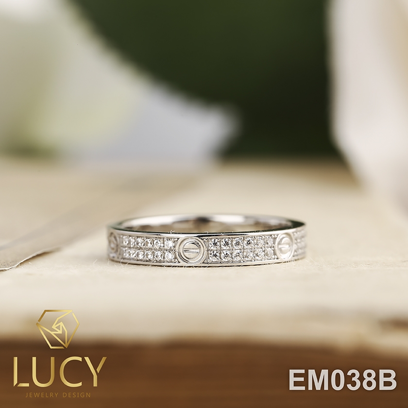 EM038B Nhẫn C.A.R.TI.ER mini full 2 hàng đá , nhẫn vàng, nhẫn thiết kế - Lucy Jewelry