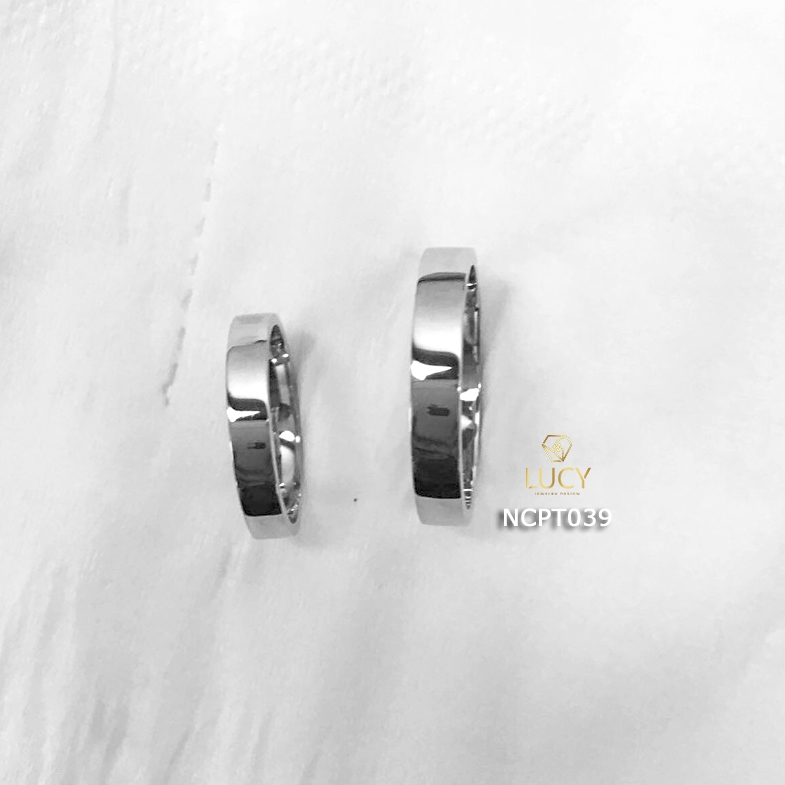 NCPT039 Nhẫn cưới bạch kim cao cấp Platinum 90% PT900 - Lucy Jewelry