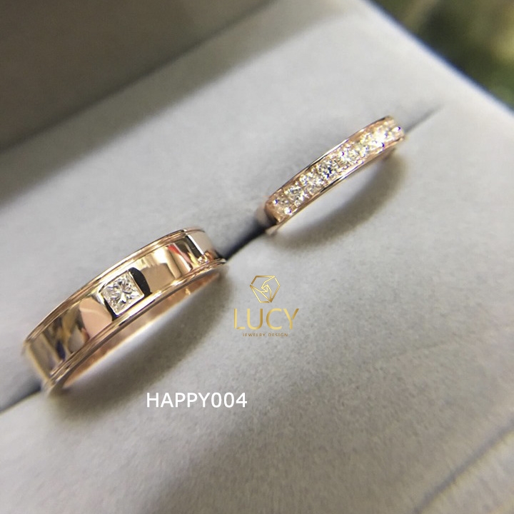 HAPPY004 Nhẫn cưới thiết kế - Lucy Jewelry