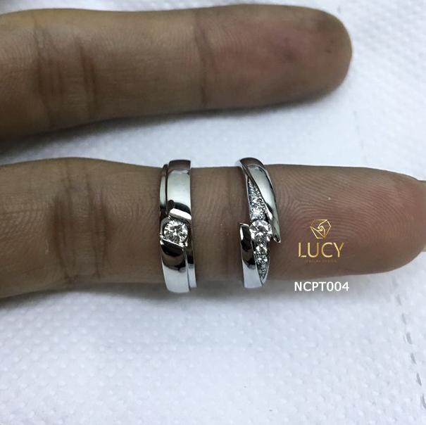 NCPT004 Nhẫn cưới bạch kim cao cấp Platinum 90% PT900 - Lucy Jewelry