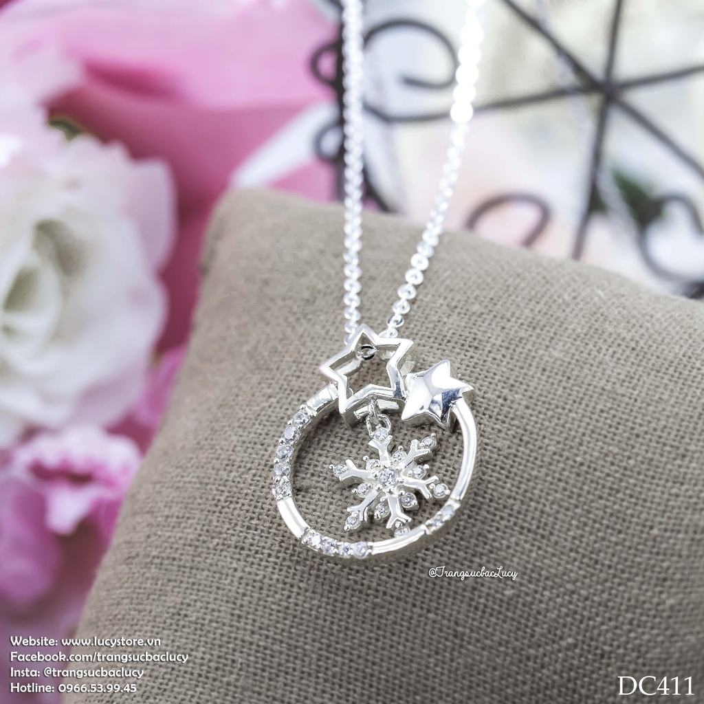 Dây chuyền bông tuyết bạc Lucy - DC411