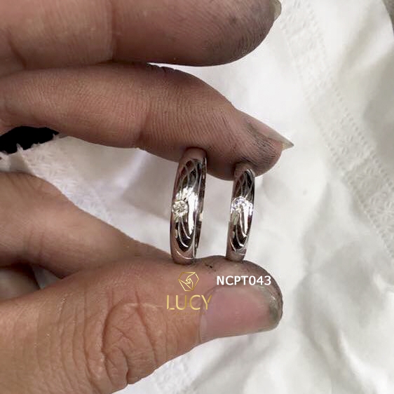 NCPT043 Nhẫn cưới bạch kim cao cấp Platinum 90% PT900 - Lucy Jewelry