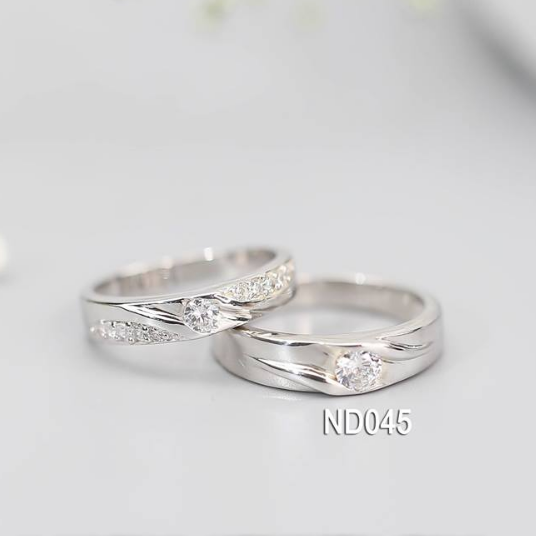 Nhẫn đôi nhẫn cặp bạc Lucy - ND045