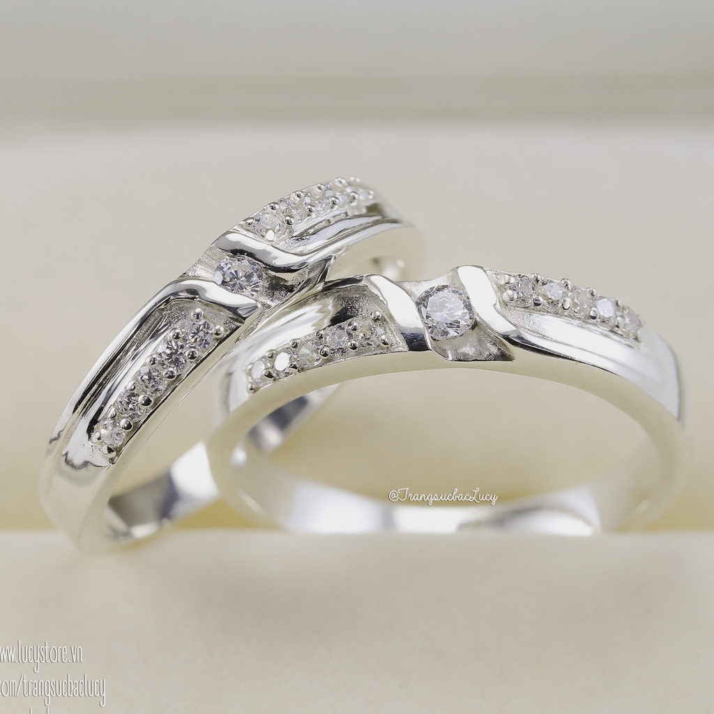 Nhẫn đôi nhẫn cặp bạc Lucy - ND031