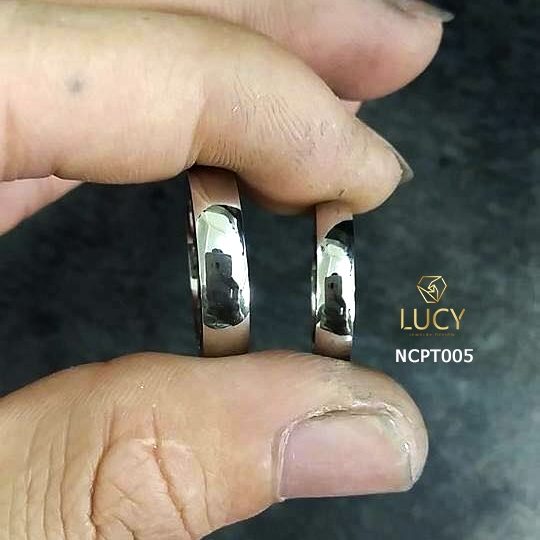 NCPT005 Nhẫn cưới bạch kim cao cấp Platinum 90% PT900 - Lucy Jewelry