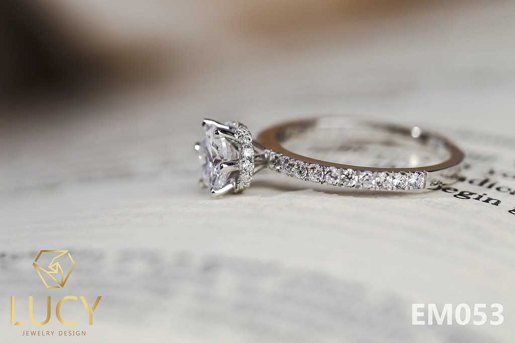 EM053 Nhẫn nữ vàng, nhẫn ổ kim, nhẫn nữ thiết kế, nhẫn cầu hôn, nhẫn đính hôn - Lucy Jewelry