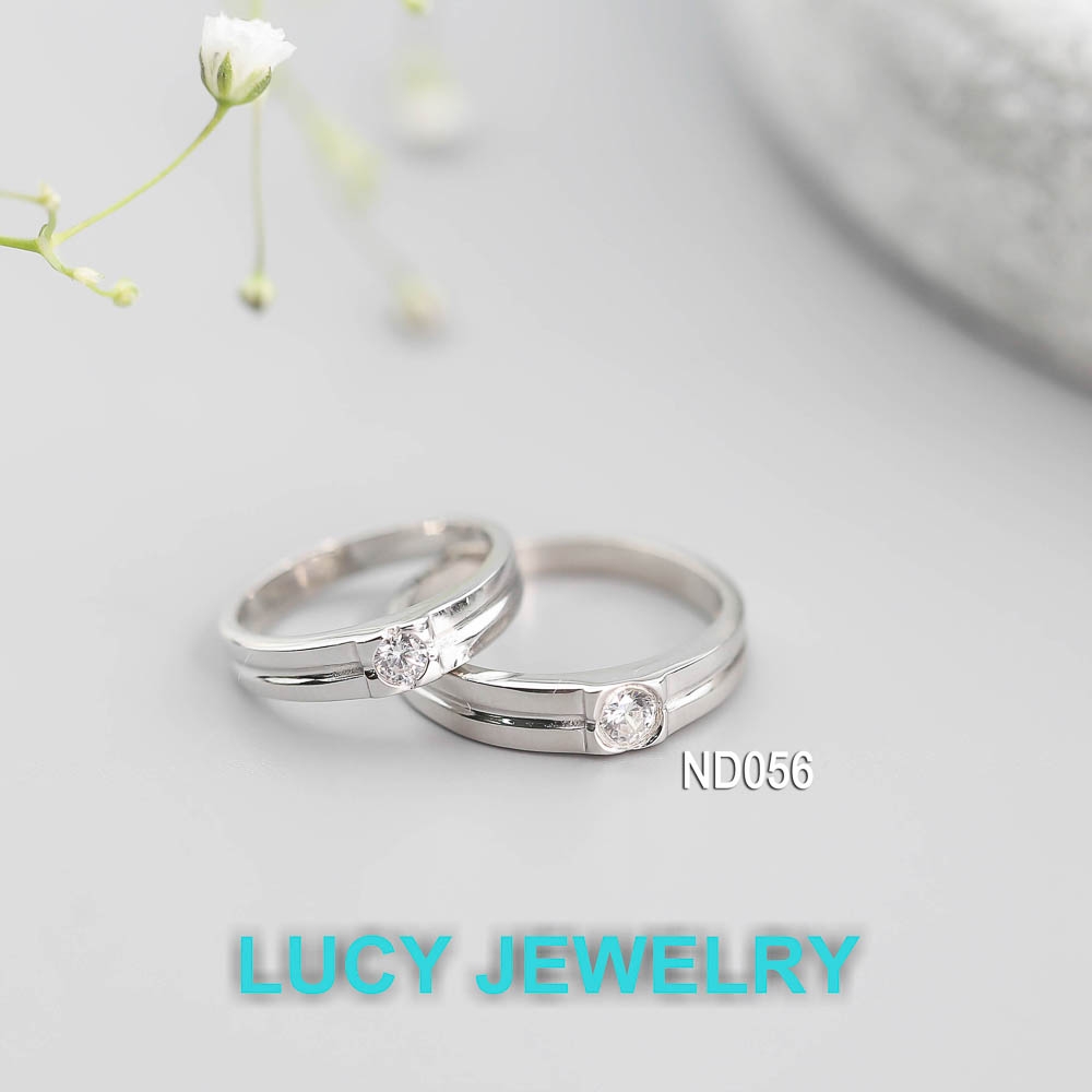 Nhẫn đôi nhẫn cặp bạc Lucy - ND056