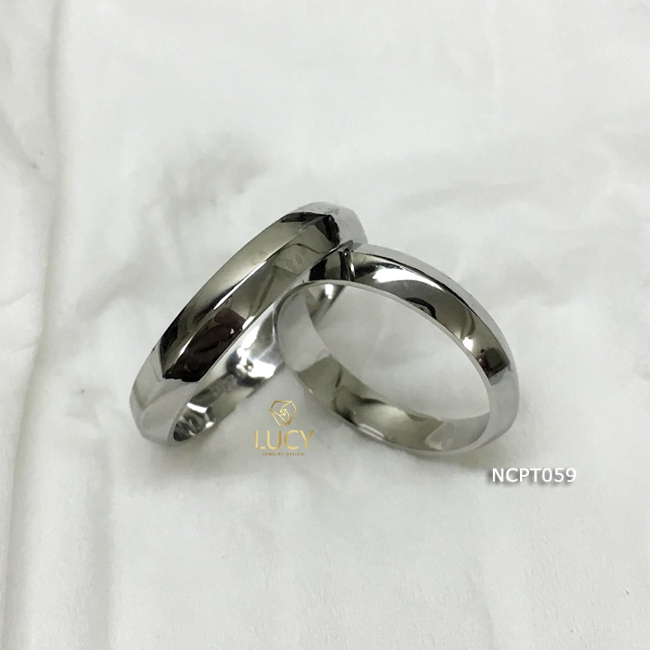 NCPT059 Nhẫn cưới bạch kim cao cấp Platinum 90% PT900 - Lucy Jewelry