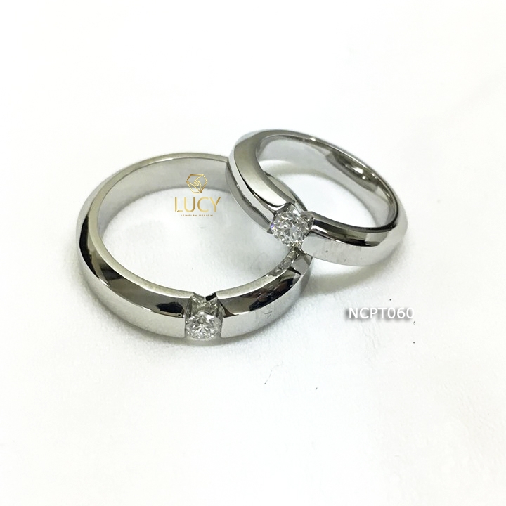 NCPT060 Nhẫn cưới bạch kim cao cấp Platinum 90% PT900 - Lucy Jewelry
