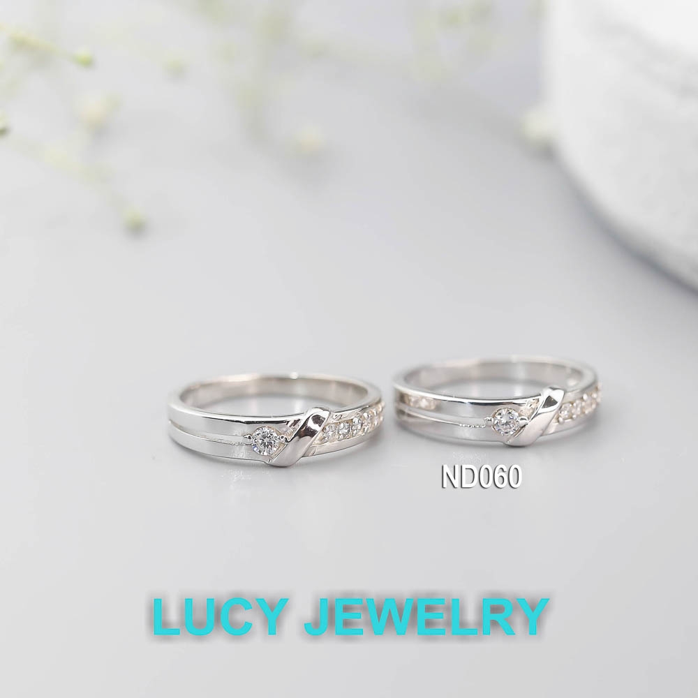 Nhẫn đôi nhẫn cặp bạc Lucy - ND060