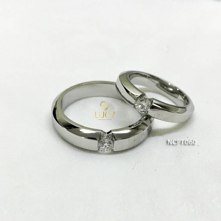 NCPT060 Nhẫn cưới bạch kim cao cấp Platinum 90% PT900 - Lucy Jewelry