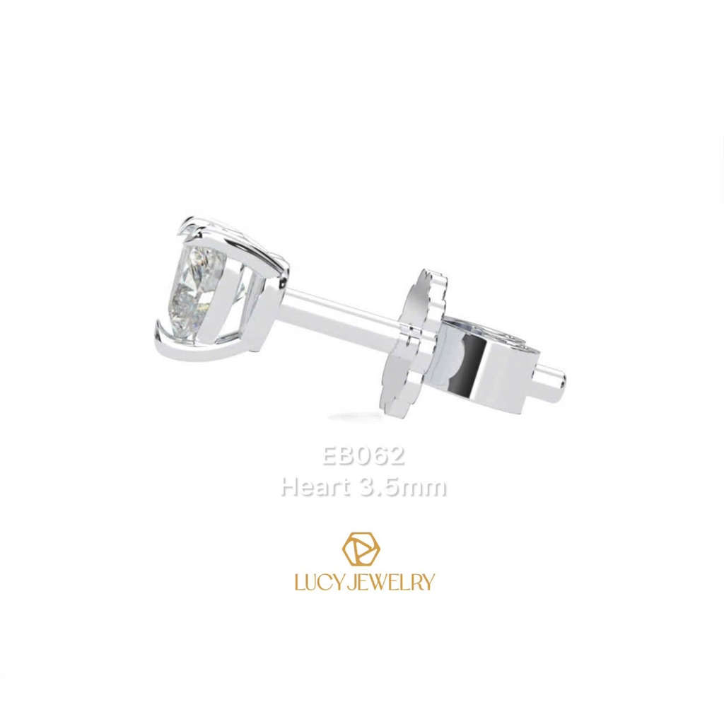 EB062 - Khuyên tai thiết kế, heart cut  - Lucy Jewelry