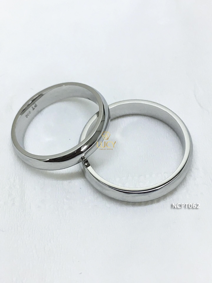 NCPT062 Nhẫn cưới bạch kim cao cấp Platinum 90% PT900 - Lucy Jewelry
