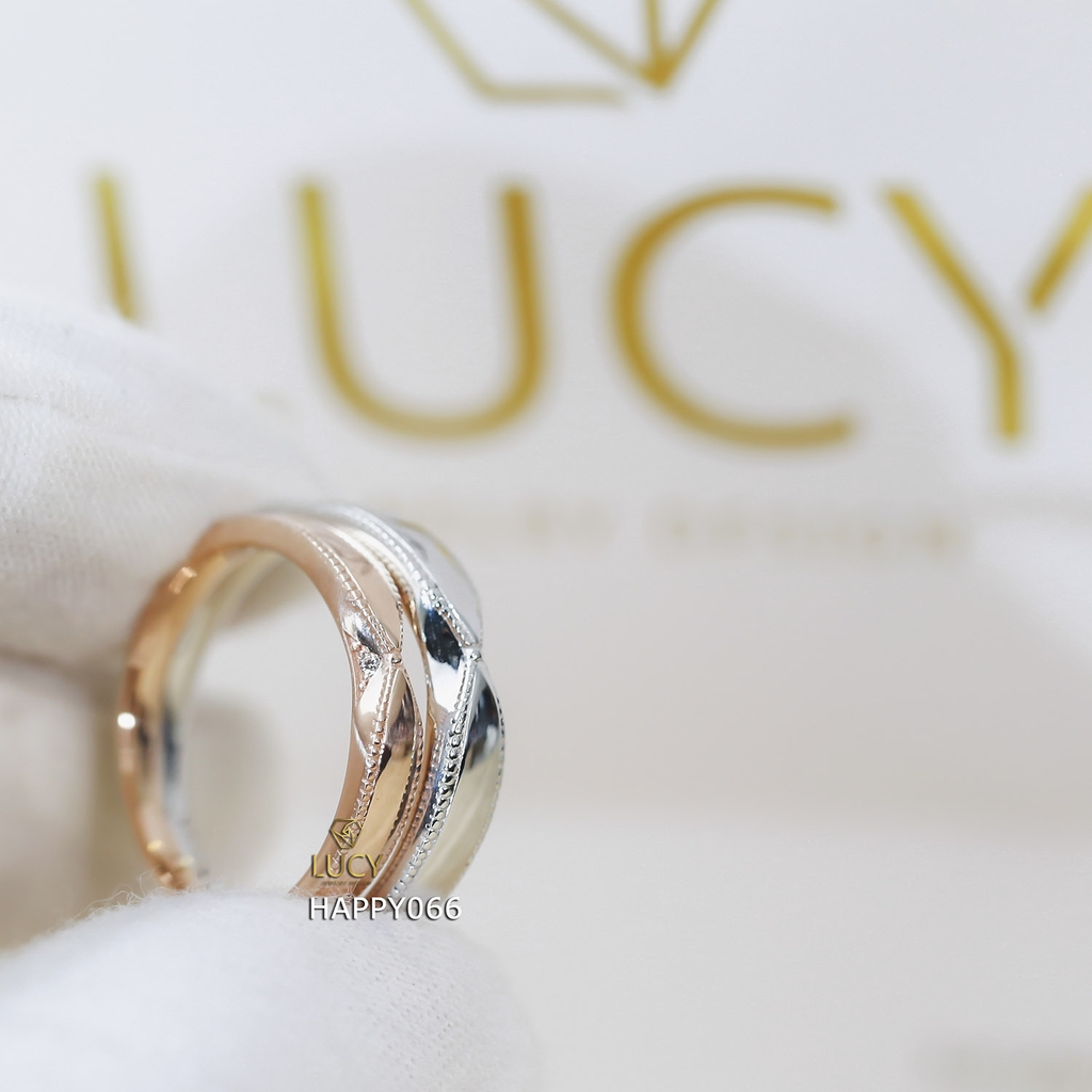 HAPPY066 Nhẫn cưới thiết kế, nhẫn cưới cao cấp, nhẫn cưới kim cương - Lucy Jewelry