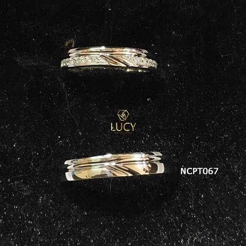 NCPT067 Nhẫn cưới bạch kim cao cấp Platinum 90% PT900 - Lucy Jewelry