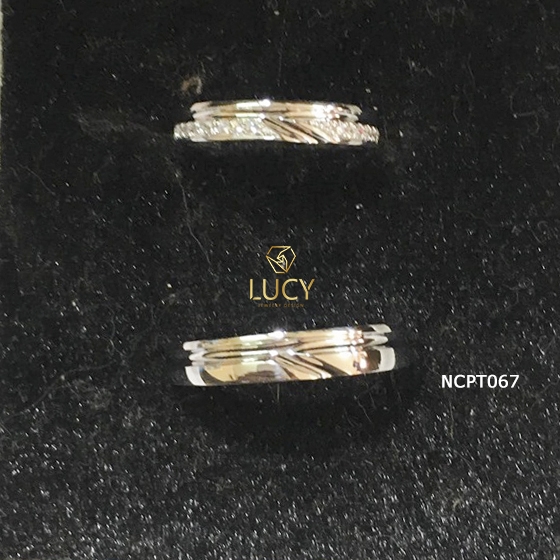 NCPT067 Nhẫn cưới bạch kim cao cấp Platinum 90% PT900 - Lucy Jewelry