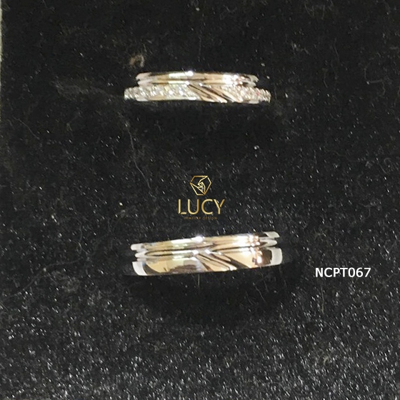 NCPT067 Nhẫn cưới bạch kim cao cấp Platinum 90% PT900 - Lucy Jewelry