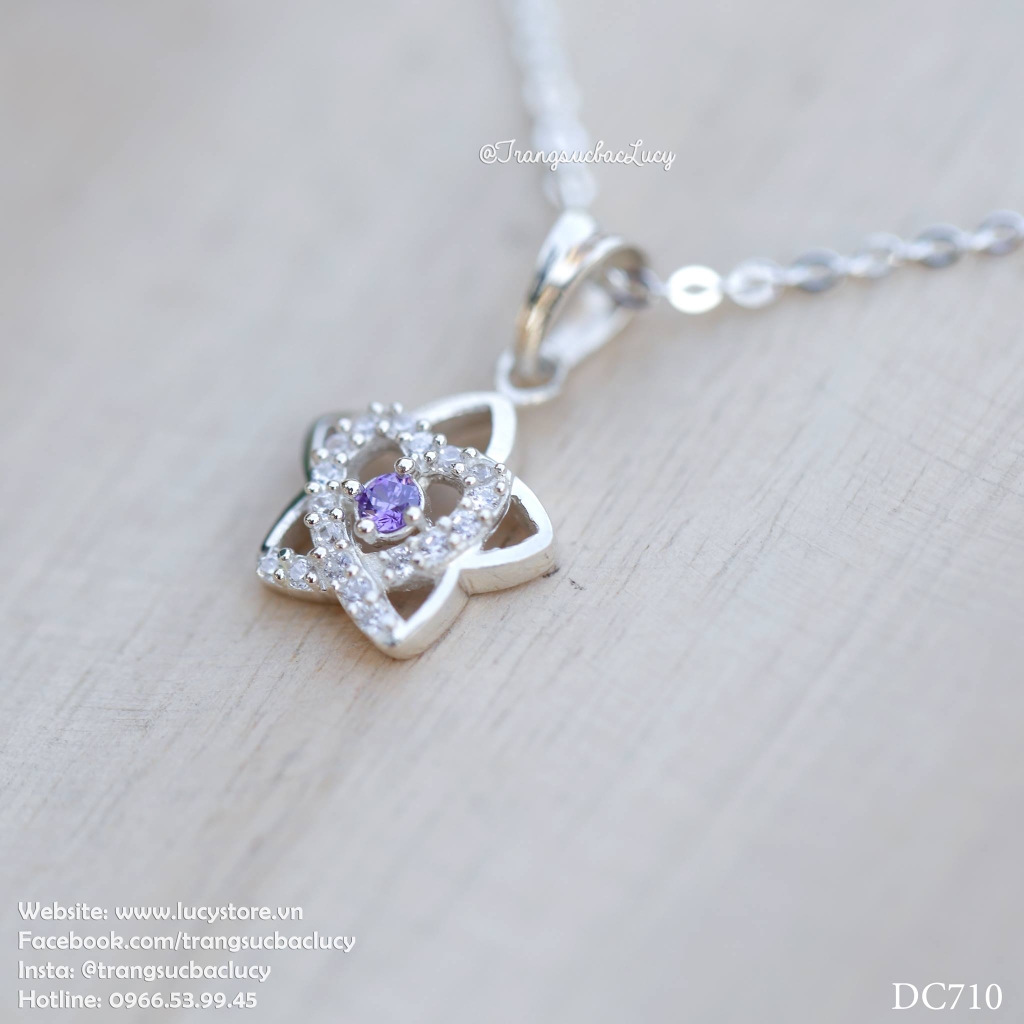 Dây chuyền ngôi sao đá tím bạc Lucy - DC710 - ORDER