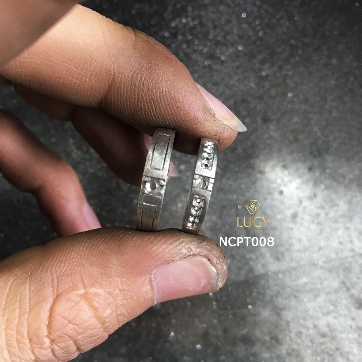 NCPT008 Nhẫn cưới bạch kim cao cấp Platinum 90% PT900 - Lucy Jewelry