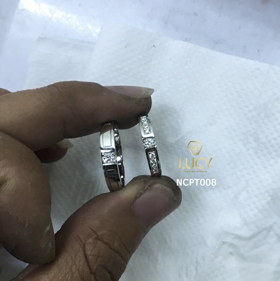 NCPT008 Nhẫn cưới bạch kim cao cấp Platinum 90% PT900 - Lucy Jewelry