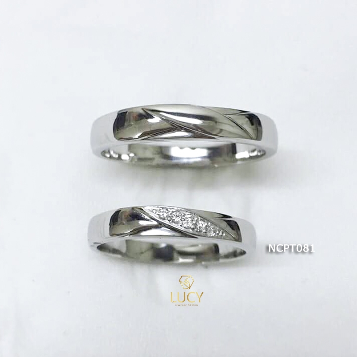 NCPT081 Nhẫn cưới bạch kim cao cấp Platinum 90% PT900 - Lucy Jewelry