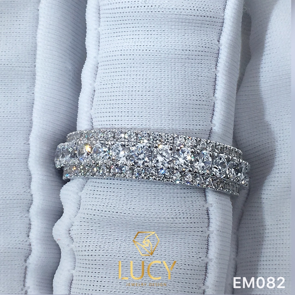 EM082 Nhẫn xoay unisex nam và nữ full đá - Lucy Jewelry