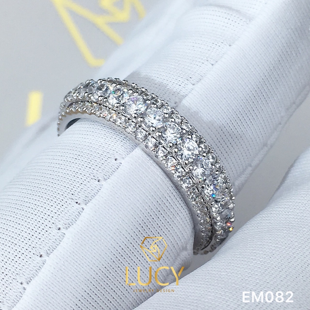 EM082 Nhẫn xoay unisex nam và nữ full đá - Lucy Jewelry