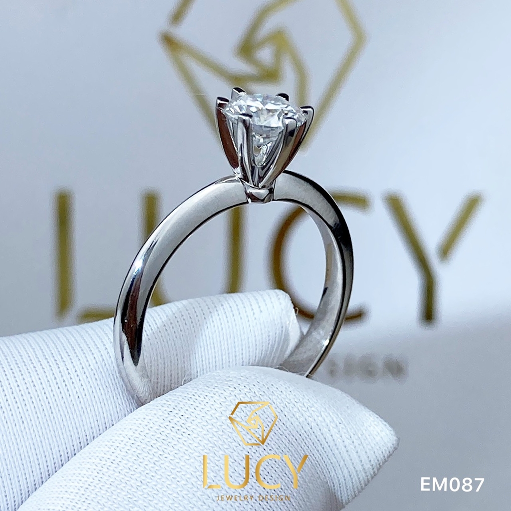 EM087 Nhẫn cầu hôn, nhẫn đính hôn, nhẫn kim cương 5.4mm 5.5mm, nhẫn nữ thiết kế đẹp - Lucy Jewelry
