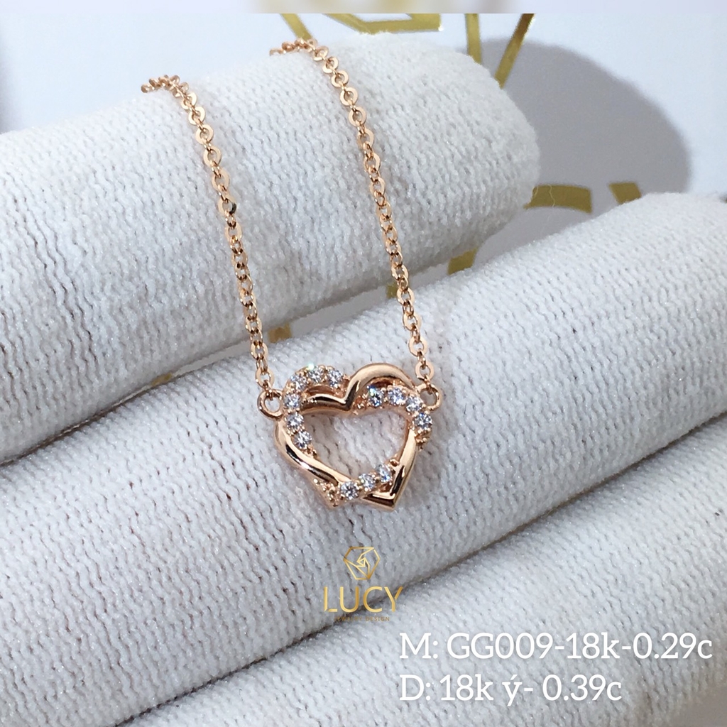 GG009 Mặt dây chuyền thiết kế trái tim vàng 10k 14k 18k - Lucy Jewely