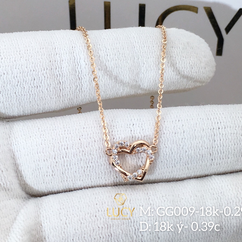 GG009 Mặt dây chuyền thiết kế trái tim vàng 10k 14k 18k - Lucy Jewely