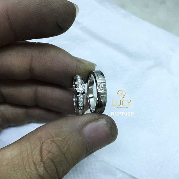 NCPT009 Nhẫn cưới bạch kim cao cấp Platinum 90% PT900 - Lucy Jewelry