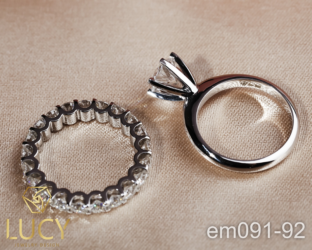 EM091-092 Set nhẫn nữ, nhẫn bộ cho cô dâu - Lucy Jewelry