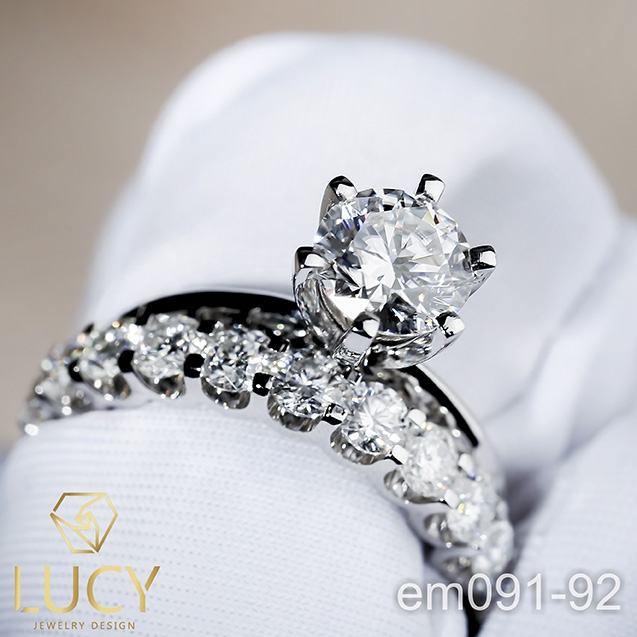 EM091-092 Set nhẫn nữ, nhẫn bộ cho cô dâu - Lucy Jewelry