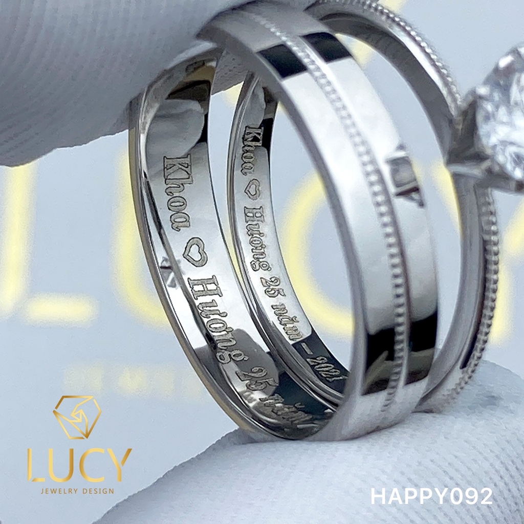 HAPPY092 Nhẫn cưới thiết kế - Lucy Jewelry