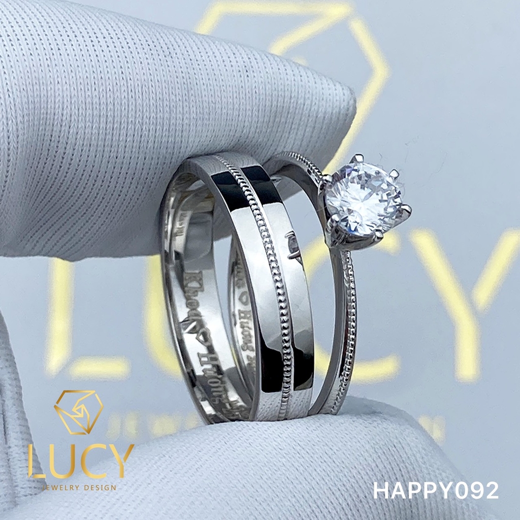 HAPPY092 Nhẫn cưới thiết kế - Lucy Jewelry