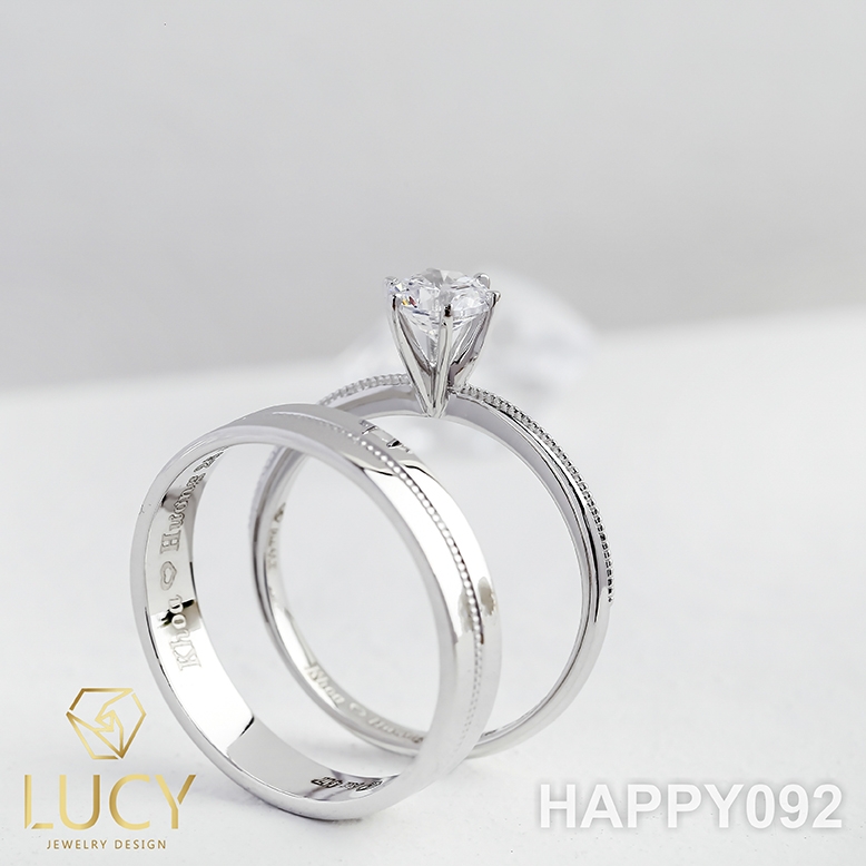 HAPPY092 Nhẫn cưới thiết kế - Lucy Jewelry