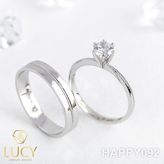 HAPPY092 Nhẫn cưới thiết kế - Lucy Jewelry