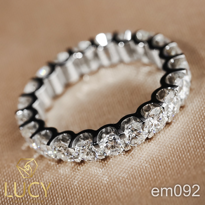 EM092 Nhẫn nữ vàng, nhẫn full đá 3mm, nhẫn nữ thiết kế - Lucy Jewelry
